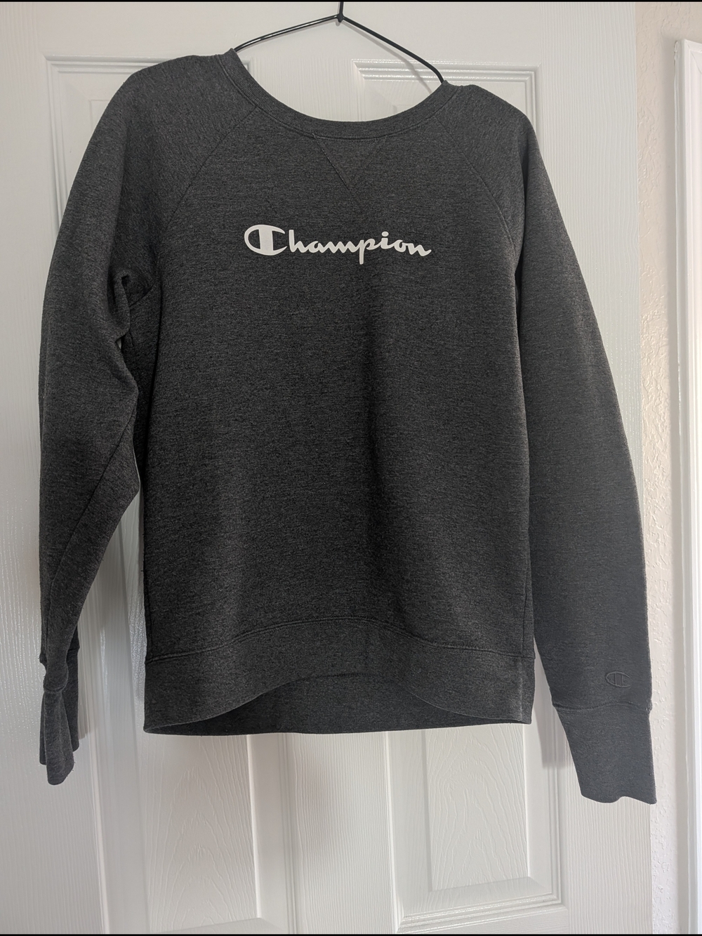 Champion Dark Gray Logo Crewneck Sweatshirt